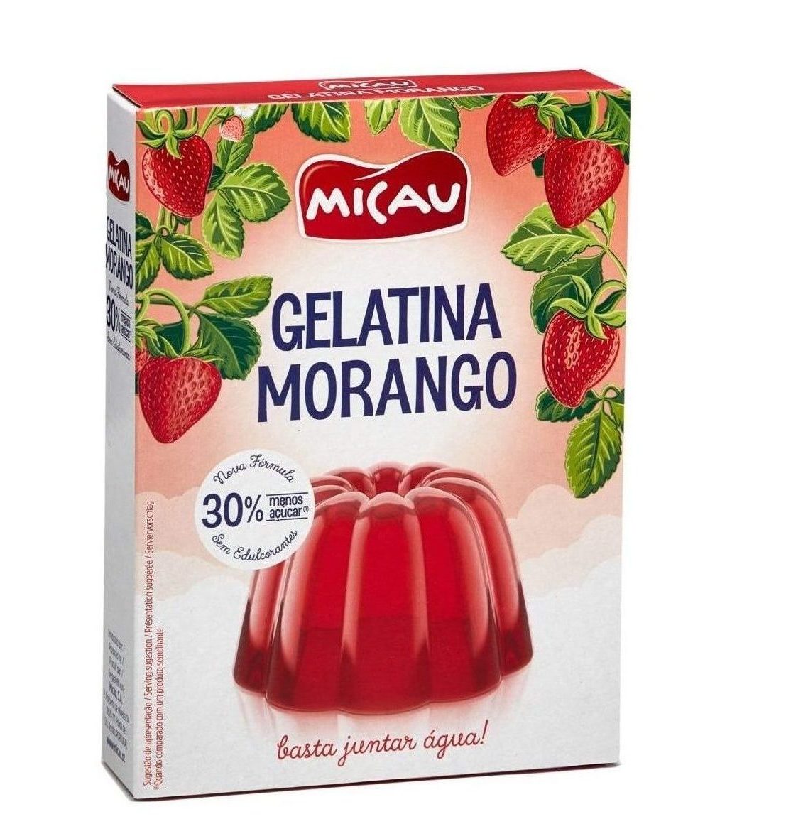 Gelatina Morango -30% açúcar